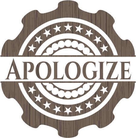 Apologize wooden signboards