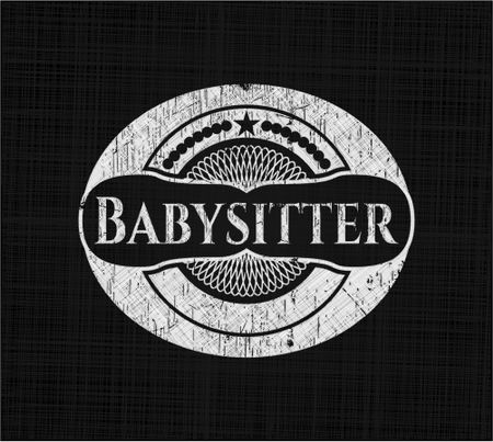 Babysitter chalkboard emblem