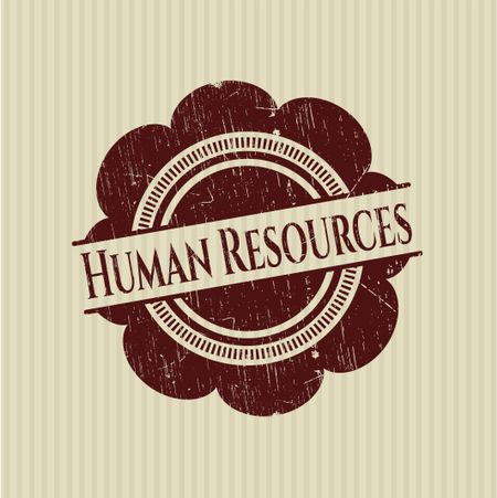 Human Resources grunge style stamp