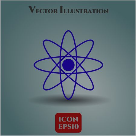 atom icon vector symbol flat eps jpg app web concept website