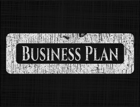Business Plan with chalkboard texture