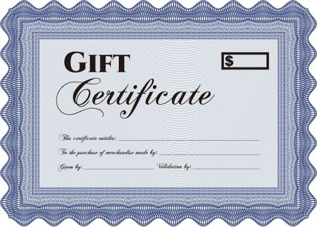 Vector Gift Certificate. Excellent design. Complex background. Customizable, Easy to edit and change colors. 