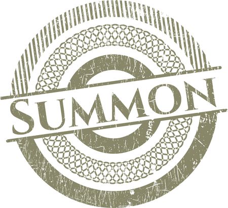 Summon rubber grunge stamp