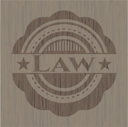 Law wooden emblem