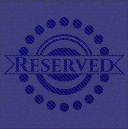 Reserved with denim texture
