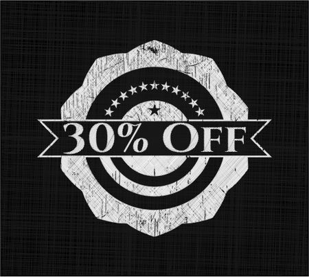 30% Off chalkboard emblem