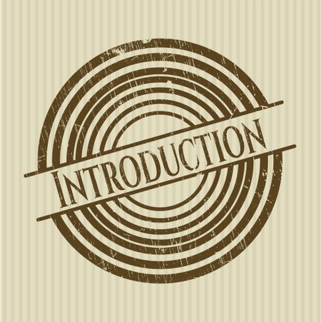Introduction rubber stamp