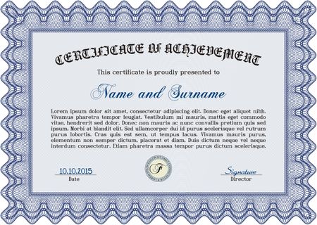 certificate template eps10 jpg of achievement diploma vector illustration design completion