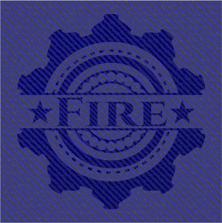 Fire emblem with denim texture