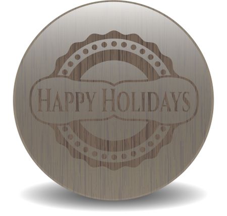 Happy Holidays wooden signboards