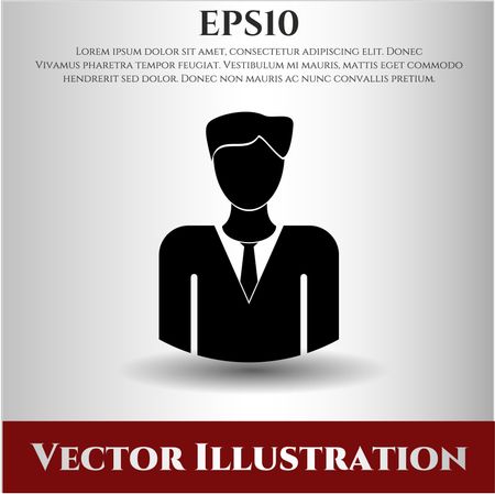 businessman icon vector symbol flat eps jpg app web