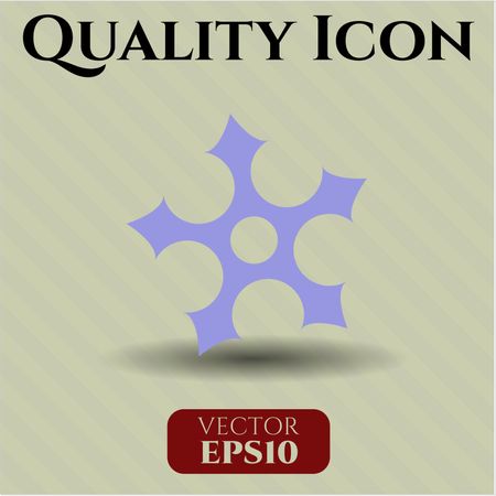 ninja star icon vector symbol flat eps jpg app web concept