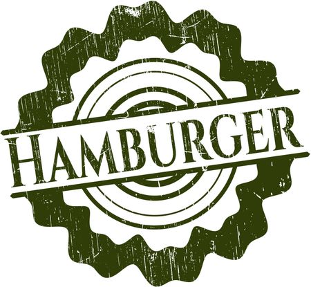 Hamburger rubber grunge texture stamp