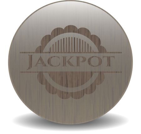 Jackpot vintage wooden emblem