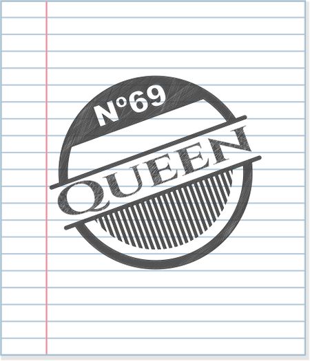 Queen pencil emblem