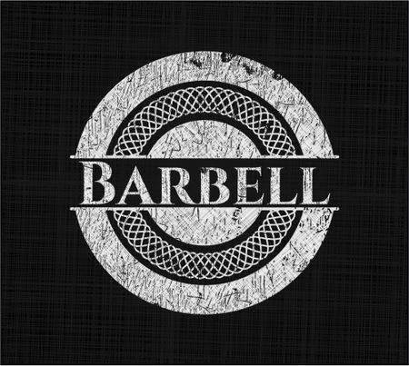 Barbell written with chalkboard texture