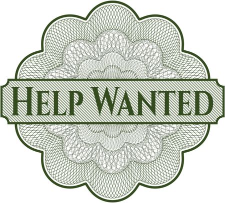 Help Wanted rosette (money style emplem)