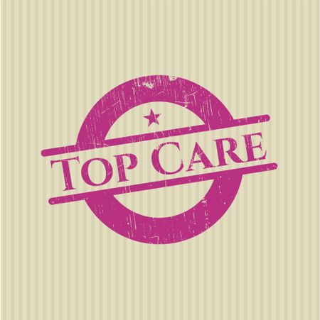 Top Care grunge style stamp