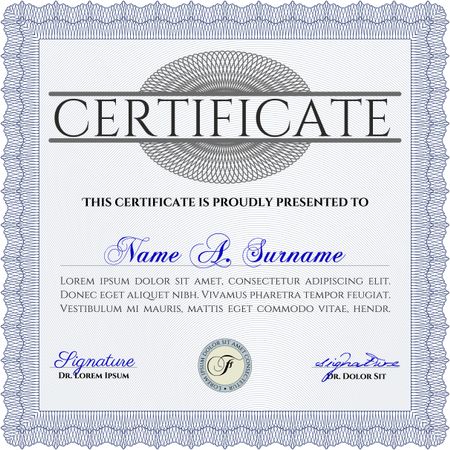 certificate template eps10 jpg of achievement diploma vector illustration design completion