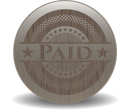 Paid vintage wood emblem