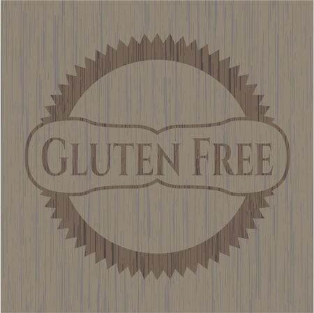 Gluten Free vintage wood emblem
