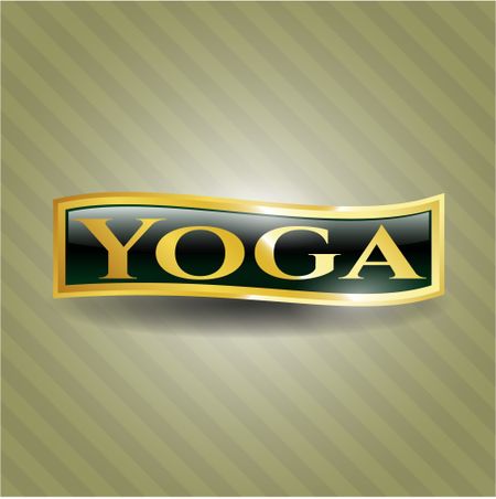 Yoga gold badge or emblem