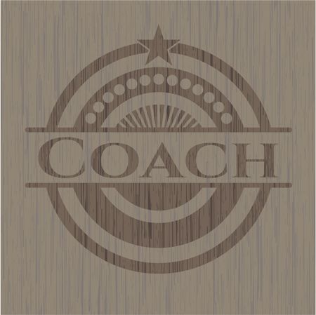 Coach wood emblem. Vintage.