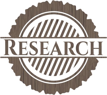 Research retro wood emblem