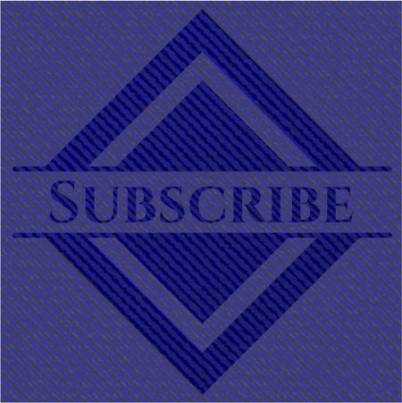 Subscribe with jean texture