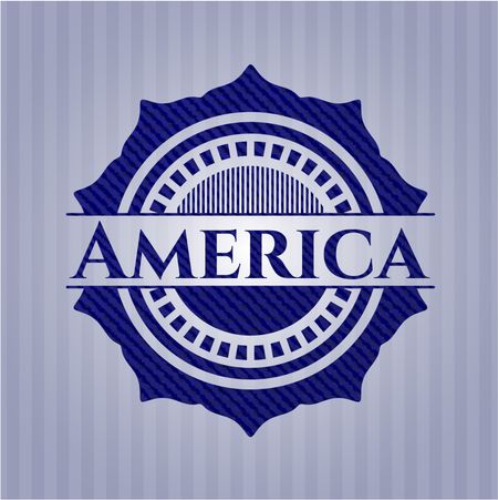 America emblem with jean background