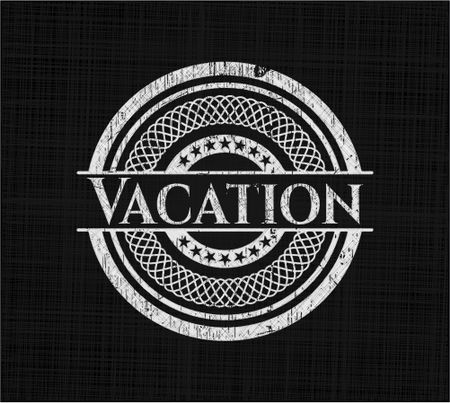 Vacation written with chalkboard texture