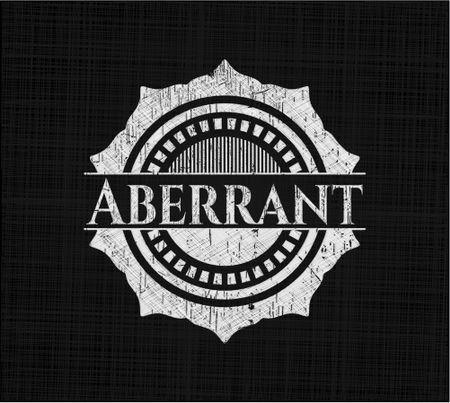 Aberrant written with chalkboard texture