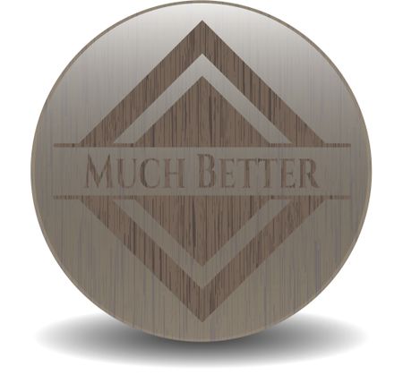 Much Better vintage wooden emblem