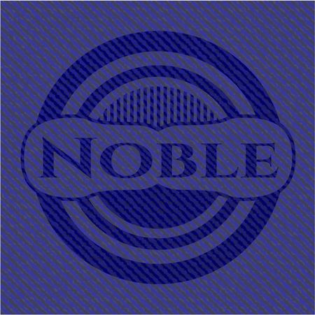 Noble emblem with denim texture