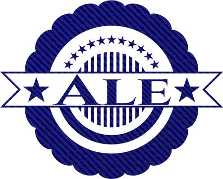 Ale emblem with denim texture