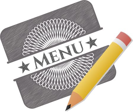 Menu pencil emblem