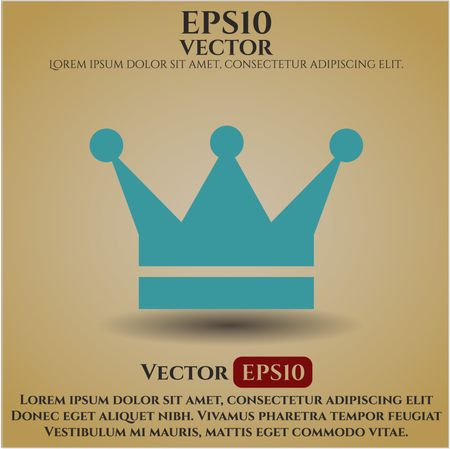 crown icon vector symbol flat eps jpg app web concept website