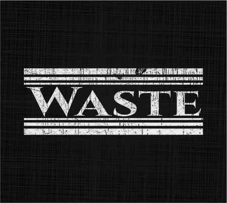 Waste chalkboard emblem