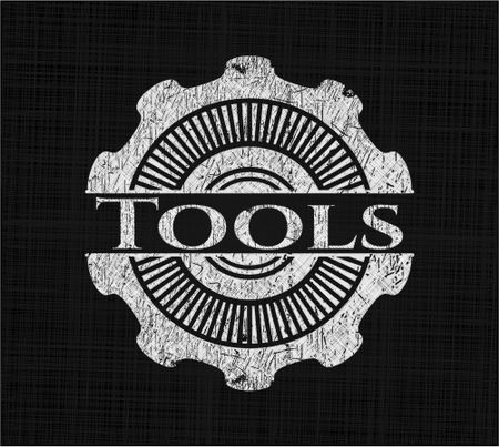 Tools chalkboard emblem