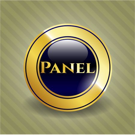 Panel gold shiny emblem