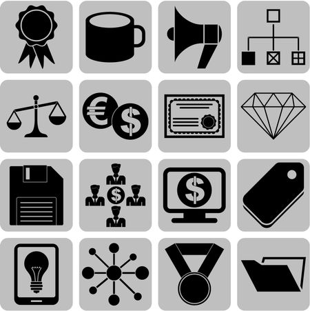 16 businessicon set. Quality Icons.