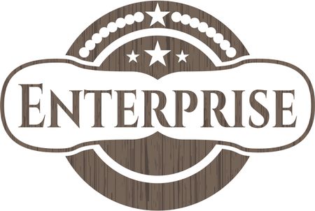 Enterprise wooden emblem. Retro