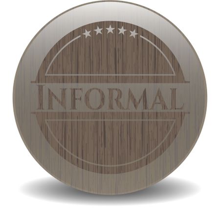 Informal wooden emblem. Retro