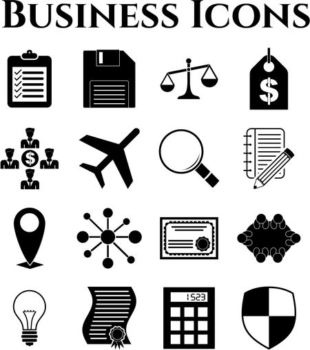 16 businessicon set. Universal Modern Icons.