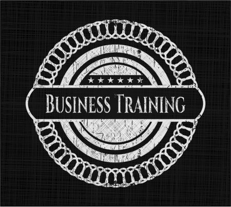 Business Training written with chalkboard texture