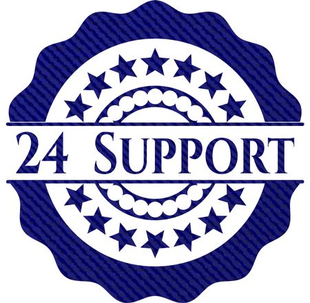 24 Support emblem with jean high quality background