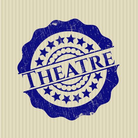 Theatre rubber stamp with grunge texture