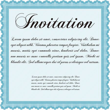 Retro vintage invitation template.