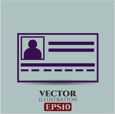 identification card icon vector symbol flat eps jpg