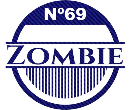 Zombie emblem with jean background